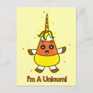 Candy Corn Unicorn Briefkaart