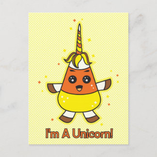 Candy Corn Unicorn Briefkaart