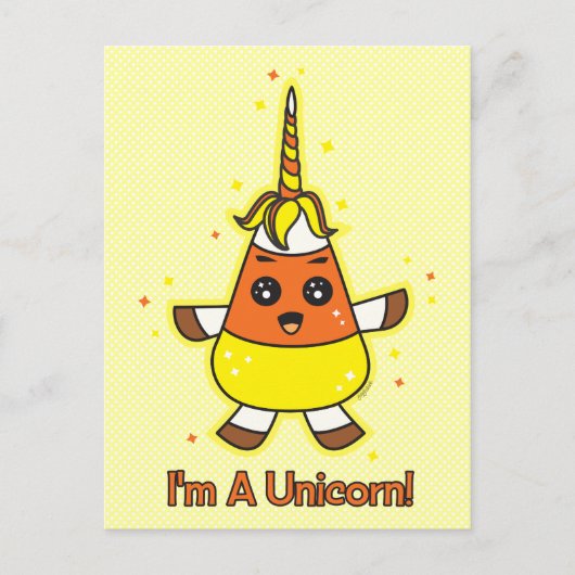 Candy Corn Unicorn Briefkaart (Voorkant)
