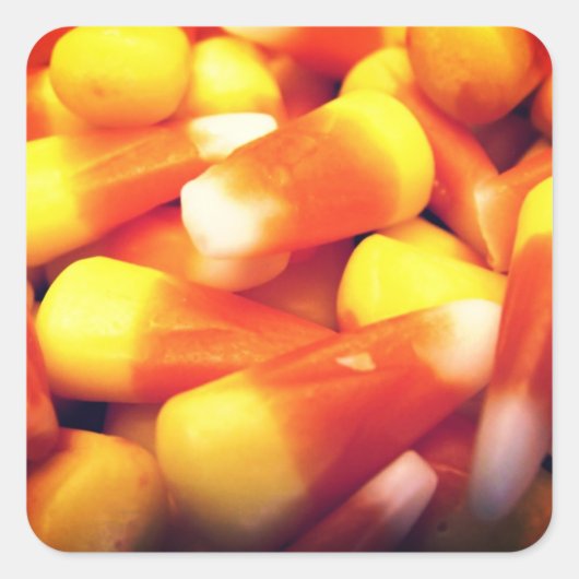 Candy Corn Vierkante Sticker (Voorkant)