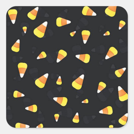 Candy Corn Vierkante Sticker (Voorkant)
