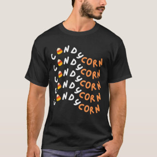 Candy Corn Wavy Cute Halloween Party Costume Adult T-shirt