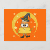 Candy Corn Witch Halloween Briefkaart (Voorkant)