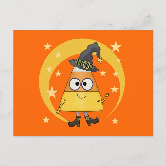 Candy Corn Witch Halloween Briefkaart (Voorkant)