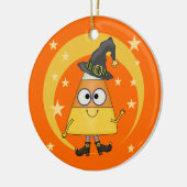 Candy Corn Witch Halloween Keramisch Ornament (Links)