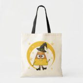 Candy Corn Witch Halloween Tote Bag (Voorkant)