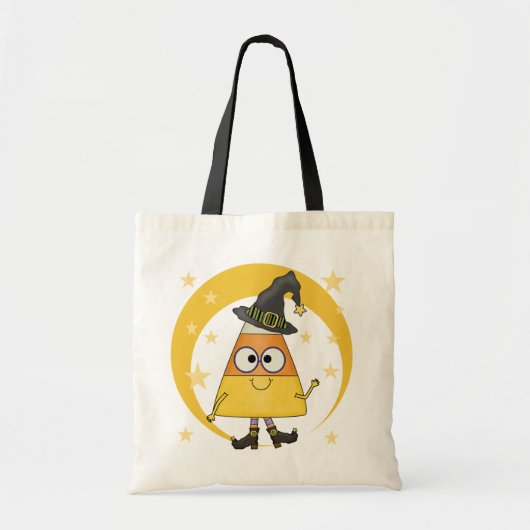 Candy Corn Witch Halloween Tote Bag (Voorkant)