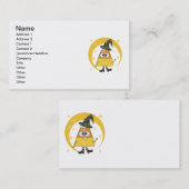 Candy Corn Witch Halloween Visitekaartje (Voorkant / Achterkant)