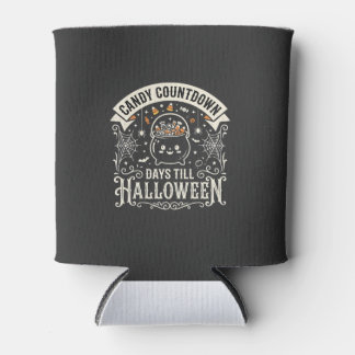 Candy Countdown Halloween Vector Ontwerp Blikjeskoeler