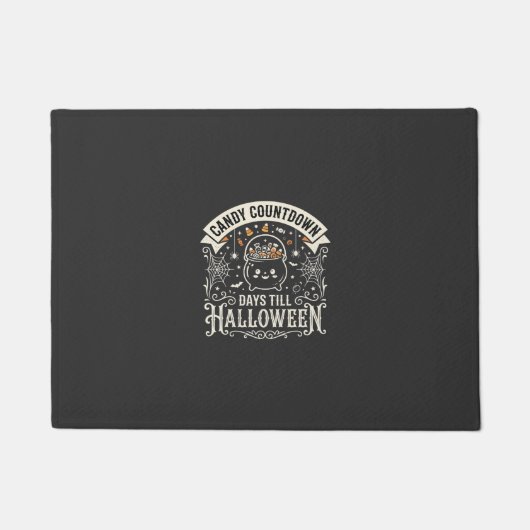 Candy Countdown Halloween Vector Ontwerp Deurmat (Voorkant)