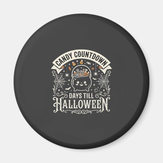 Candy Countdown Halloween Vector Ontwerp Magneet (Voorkant)
