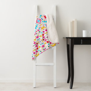 Candy Dot Confetti Patroon Dekbed Sherpa Deken