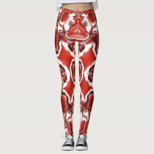 Candy en Aalbessenrood Kaleidoscooppatroon #2 Leggings
