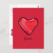 Candy Heart 1 Love Carte postale (Devant / Derrière)