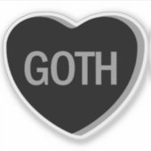 Candy Heart - Goth Custom-Cut Vinyl Stickers (Devant)