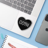 Candy Heart - Goth Custom-Cut Vinyl Stickers (Ordinateur portable avec iPhone)