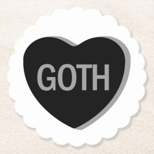 Candy Heart - Goth Kartonnen Onderzetters