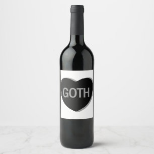 Candy Heart - Goth Wijn Etiket