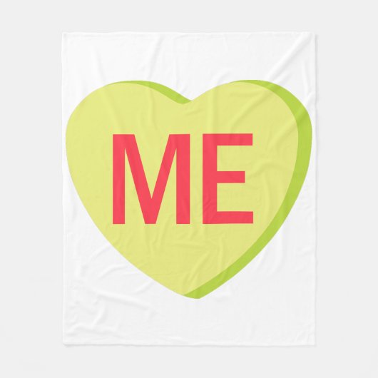 Candy Heart - ME Fleece Deken (Voorkant)