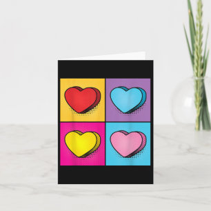 Candy Heart Pop Art Valentijnsdag Grafisch Kaart