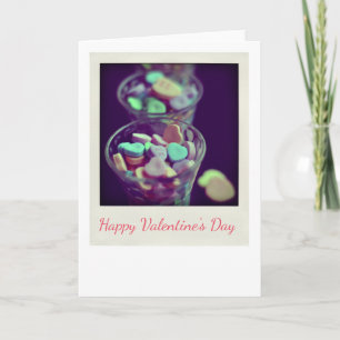 Candy Hearts EMBRASSE-MOI Carte de vœux