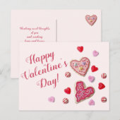 Candy Hearts Message personnalisé Carte postale Va (Devant / Derrière)