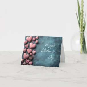 Candy Hearts op donkere achtergrond Valentijns Gro Feestdagen Kaart