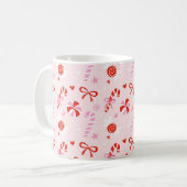 Candy Hearts Pink Holiday Mug (Devant gauche)