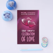 Candy Hearts Valentijnsdagfeestje Flyer (Enkel)