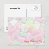 Candy Hearts Valentine's Day Cartes postales (Devant / Derrière)