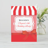 Candy Ice Cream Parlor Shop Old Fashion Invitation (Debout devant)