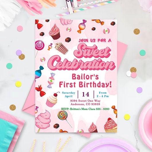 Candy Invitation Anniversaire La Première Partie