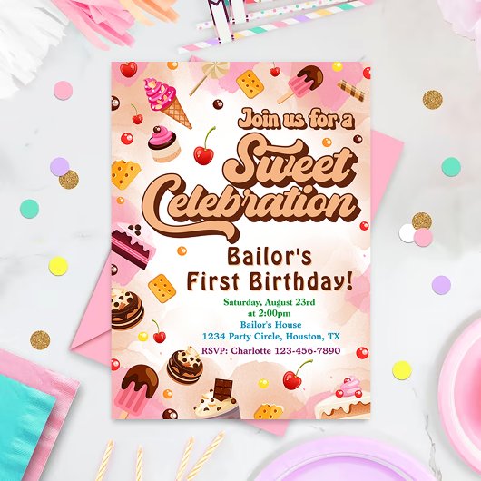 Candy Invitation Anniversaire La Première Partie