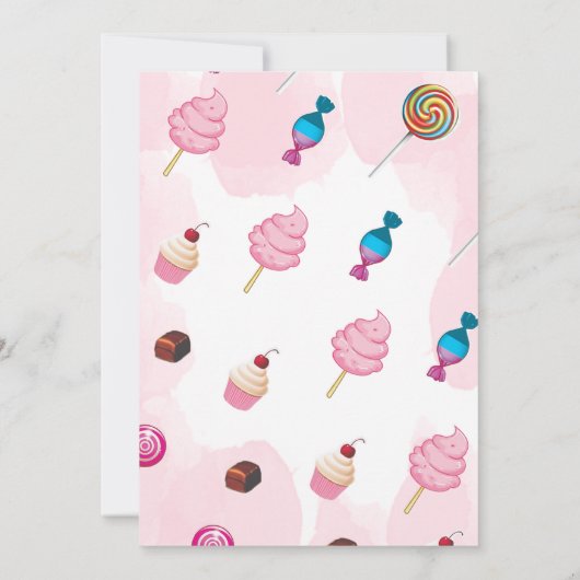 Candy Invitation Anniversaire La Seconde Partie (Dos)