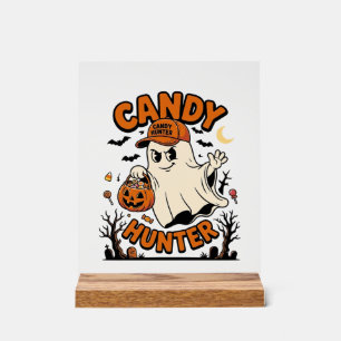 Candy Jager Halloween Geest Pompoen Emmer_1 Acryl Bord