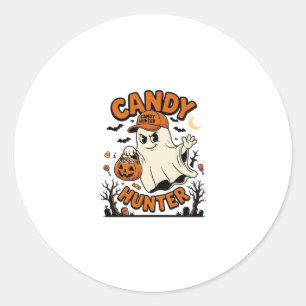 Candy Jager Halloween Geest Pompoen Emmer_1 Ronde Sticker