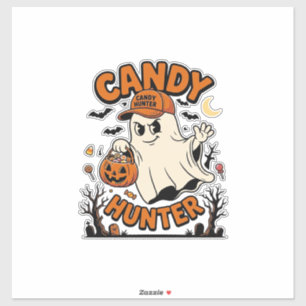Candy Jager Halloween Geest Pompoen Emmer_1 Sticker
