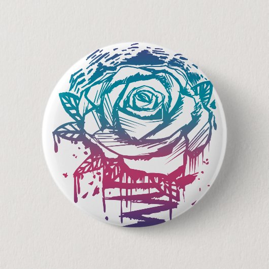 Candy Kleur Roos Ronde Button 5,7 Cm (Voorkant)