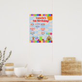 Candy Land 1er Anniversaire Poster (Cuisine)