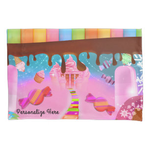 Candy Land Droom Snoepjes Gepersonaliseerde Aangep Kussensloop
