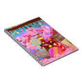 Candy Land Fantasy Cupcakes & Sweet Candy Thema Notitieboek (Rechterzijde)