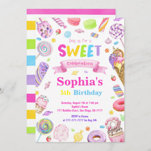 Candy Land Invitation d'anniversaire