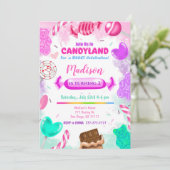 Candy Land Invitation d'anniversaire (Debout devant)