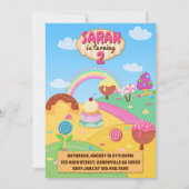 Candy Land Invitation d'anniversaire (Devant)
