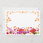 Candy Land Invitation de fête d'anniversaire (Dos)