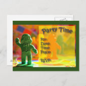 Candy Land Invitation du temps (Devant / Derrière)