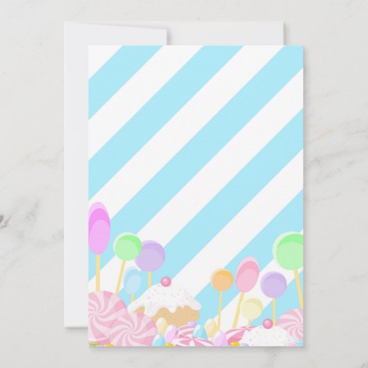 Candy Land Invitations d'anniversaire (Dos)