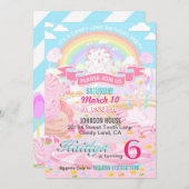 Candy Land Invitations d'anniversaire (Devant / Derrière)