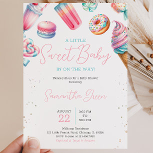 Candy Land Sweets Baby Shower Kaart
