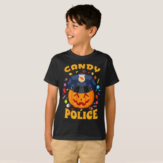 Candy Lice Halloween Party Costume Security Funny  T-shirt (Voorkant volledig)
